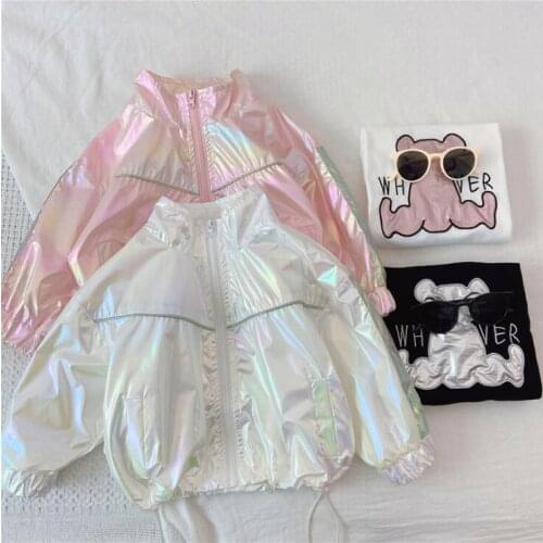 2021 Korean style girls coat fashion full sleeve autumn girls coat 2-7t B548