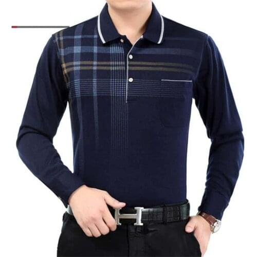 Mens Pocket Label Polo Shirt Long Sleeve Polo Shirts Men Polos Autumn Winter Brand Mens Polo Shirt Long Sleeve Casual Male
