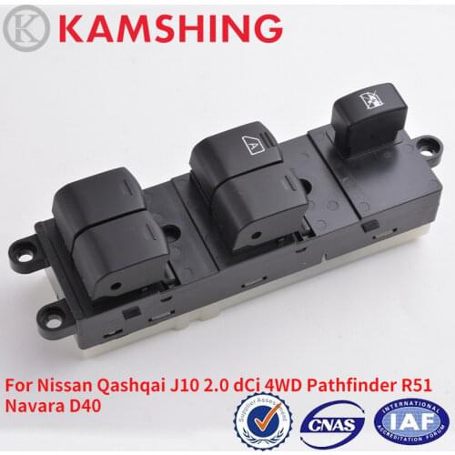 CAPQX Front Left Window Electric Power Master Switch For Nissan Qashqai J10 2.0 dCi 4WD Pathfinder R51 Navara D40 OEM#25401JD001