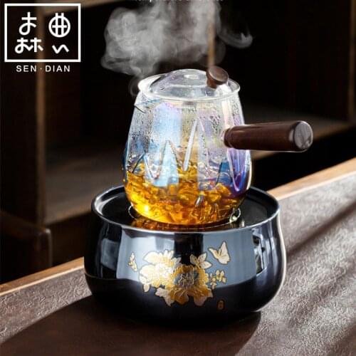 SENDIAN Japanese Style Glass Teapot High Temperature Resistant Large Capacity Kettle 2021 Office Household Kitchen Accessories