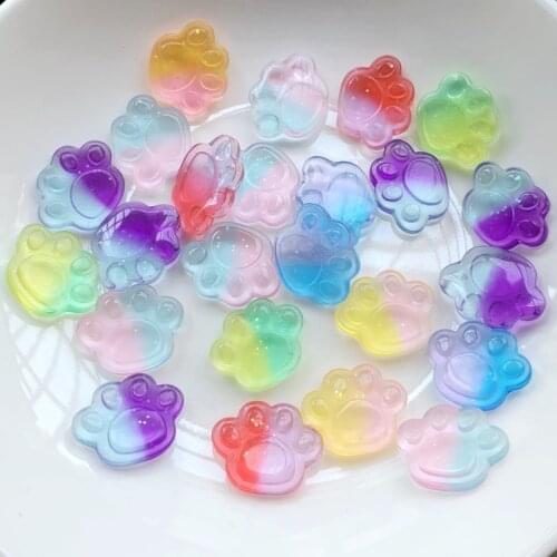 30pcs Rainbow-colored animal claw resin flat back flat back rhinestones wedding decoration scrapbooking crystal rhinestone