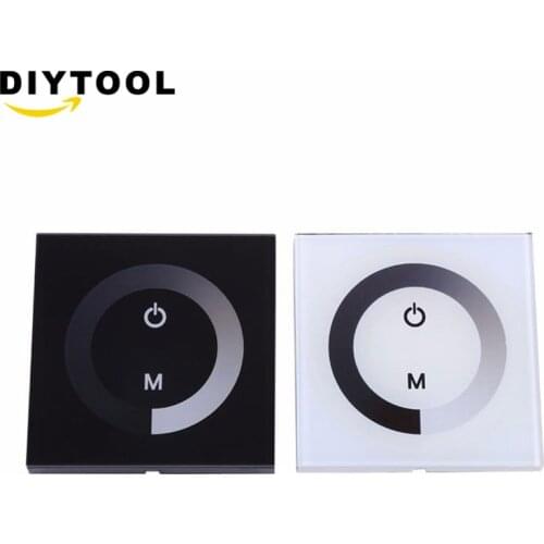 Led dimmer 12V-24V 3 Keys single color touch panel dimmer controller white/black Home Wall Light Switch For LED Strip Tape