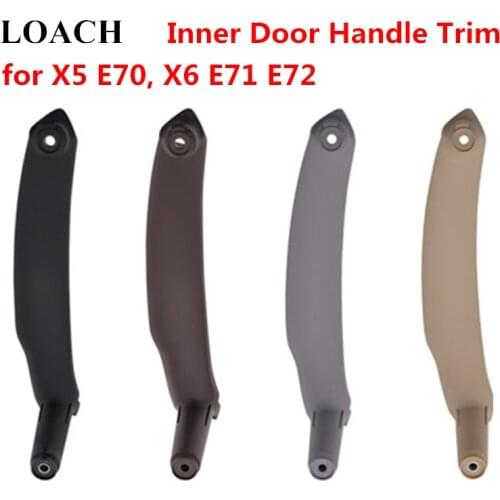 Inner Interior Doors Handles Bar Armrest Panel Pull Trim Cover for BMW X5 E70 X6 E71 E72 Black Gray Beige Brown Left Right Parts