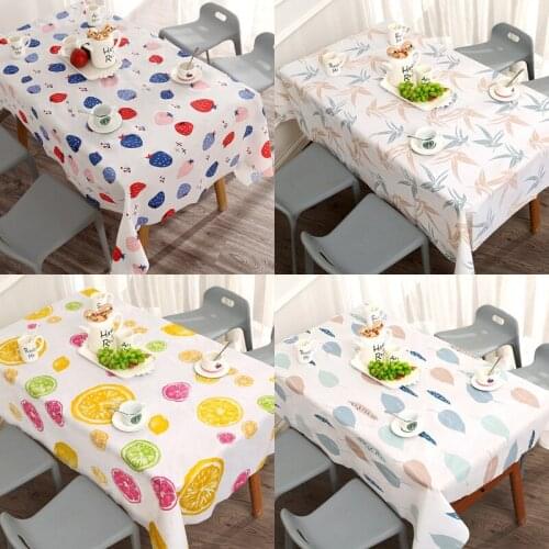 4colors free shipping Pvc Tablecloth Waterproof Thick Tea Table Cloth Rectangular Wedding Dining Table Cover