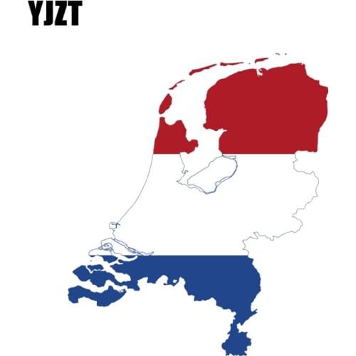 YJZT 11.5CM*13.4CM Netherdlands Holland Flag Funny Car Sticker Map Decal Accessories 6-0847