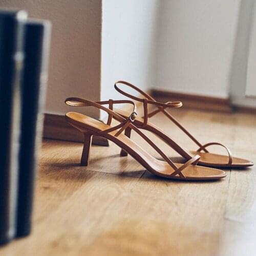 2021 Cat with High Heels Womens Shoes Korean Summer Simple High-heeled Womens Sandals All-match Explosive Temperament