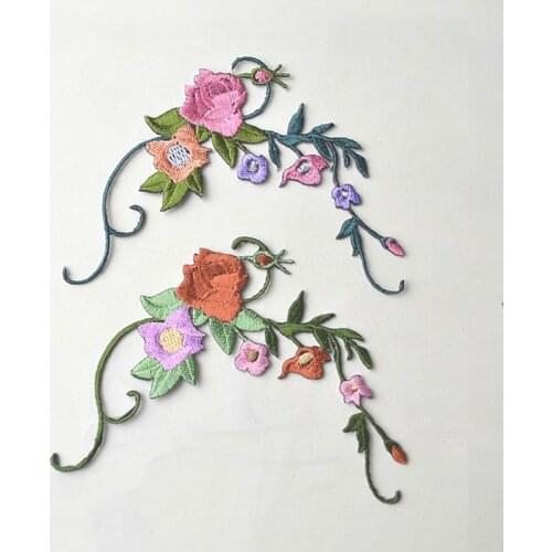 1Pcs Flower Patches For Clothing Iron On Embroidered Appliques Women Clothes Repair Stickers For Bags Hats DIY Accessories