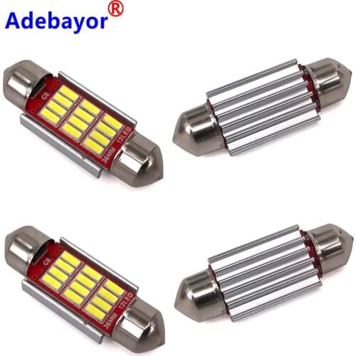 100PCS Festoon 31mm 36mm 39mm 41mm C5W CANBUS NO Error Auto Light 12SMD 4014 LED Car Interior Dome Reading Lamp Mixed wholesale