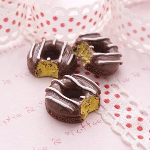 100pcs/lot Simulation Food Resin Biscuit Cake Cabochon For Scrapbooking Craft Mobile Case DIY Decorative Embellishment