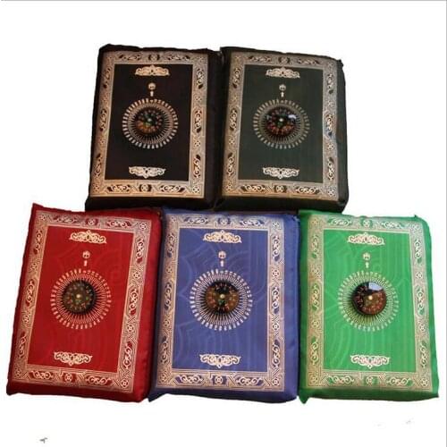 100Pcs Newest Muslim Prayer Mat Pocket Prayer Mat With Compass 4 Colors DHL Fedex UPS Free Shipping
