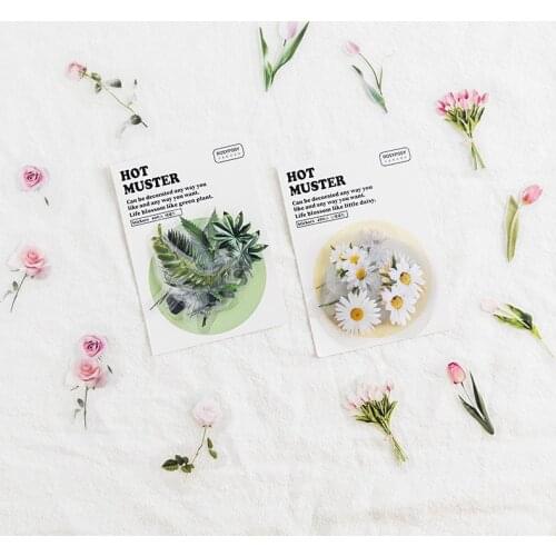 40Pcs Big Collection Series Plants Flowers PVC Sticker Pack Journal Diy Decoration Stickers Scrapbook Stationery Diary