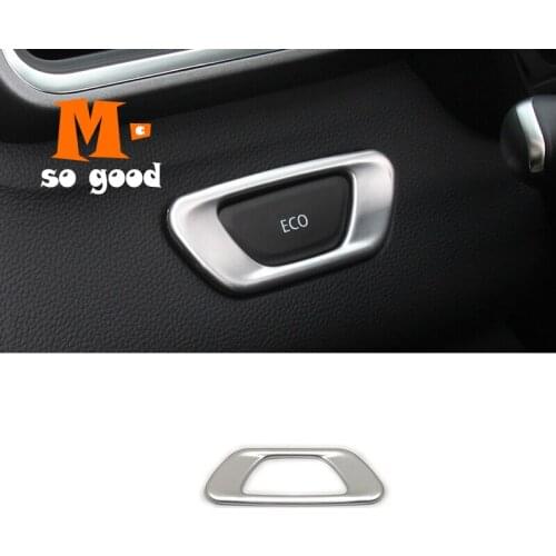ABS Matte For Renault Kadjar 1pcs Car ECO Switch Button Cover trim Car styling accessories sticker shell 2016 2017 2018 2019