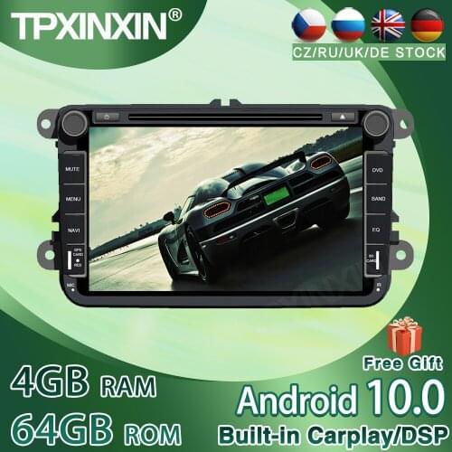 For VW/Volkswagen/Golf/Polo/Tiguan/Passat/b7/b6/leon/Skoda/Octavia Car Radio GPS Car Multimedia Player Head Unit Android 10.0 4G