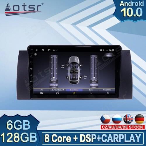6G 128GB Carplay Car Multimedia DVD Player For BMW X5 E39/E53 1999 - 2005 GPS Navigation Android Radio Tape Recorder Screen Unit