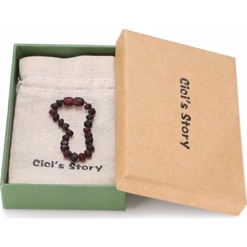 Baltic Amber Bracelet for Adult (Cherry Raw) - 2 Sizes