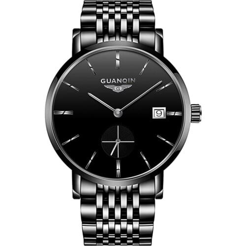 Montre homme 2020 GUANQIN Automatic Self-Wind Mechanical Date Watch Mens Top Brand Luxury Steel Wristwatch relogio masculino