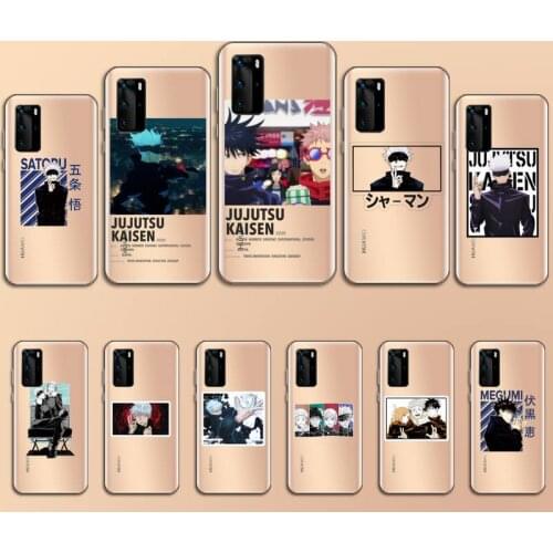 Hot Anime Jujutsu Kaisen Phone Case Transparent for Huawei P20 P30 P40 honor 8 10i P smart 2019 Samsung A71 A21S S10 20 plus