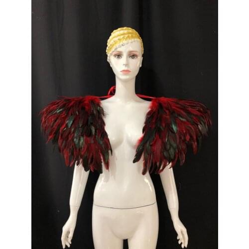 Headdress flower carnival party Feather headdress flower Stage performance Feather clothing Warrior helmet Ladies man