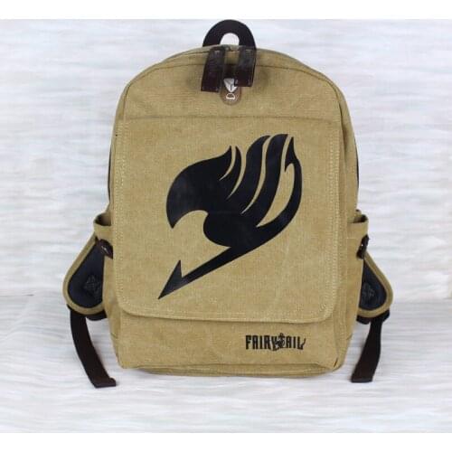 Cartoon Fairy Tail Lucy Heartfilia Erza Scarlet Gray Fullbuster Student School Canvas Backpacks Women Men Kids Shoulders Bags