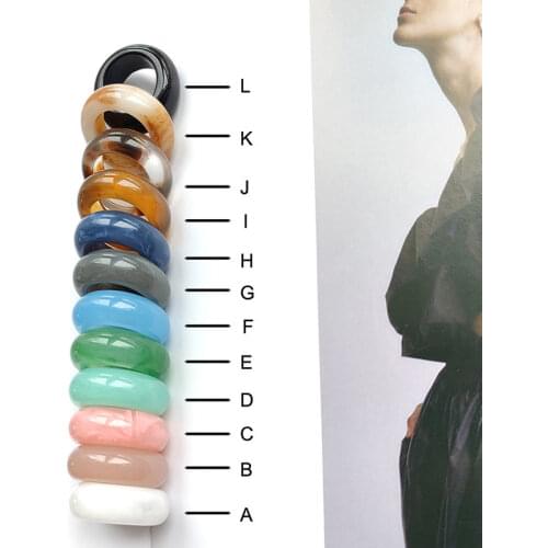 2021 Korean Fashion Macaron Candy Color Resin Acrylic Ring For Women Girls New Design Finger Jewelry GiftsTail Rings