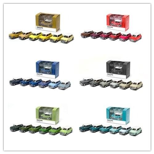 Tiny 1/50 PANTONE Mini Cooper A set of 6 pieces Die Cast Model Car Collection Limited