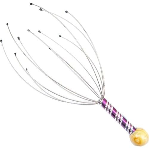 1/2/4PCS Octopus-shaped Head Massager with Drop Beads Flexible Massaging Claws Scalp Stress Relax Device for Home Office can CSV