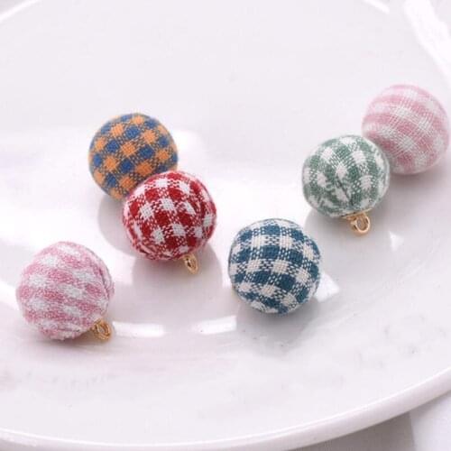 Fashion non-woven fabric Round DIY Pendant Multi Color Decorative Pattern Jewelry Accessories Earrings Extoic Charms y12573