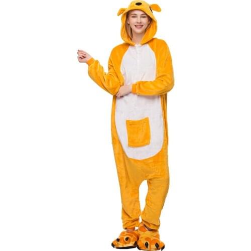 Pajamas Adult Onesie Women Pyjamas Pijama Kangaroo Winter Sleepwear Onepiece Onesies For Adults 2019