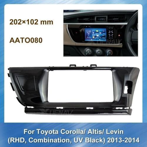 2 DIN Car Radio Fascia For TOYOTA Corolla 2013-2016 Radio Frame Plate Dash Panel Trim For TOYOTA Mount Kit Bazel