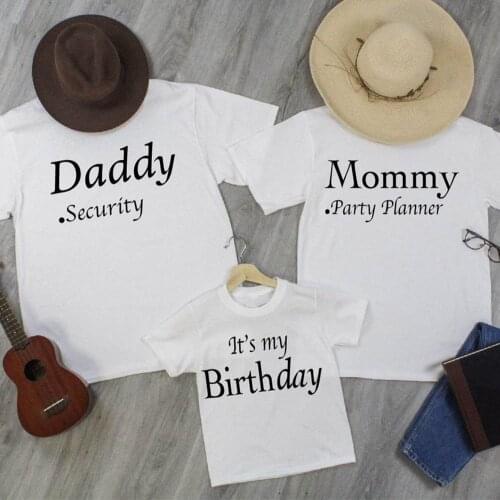 Birthday Shirt Birthday Family Shirts Mommy Daddy and Daughter Son Tee Shirt Family Shirts Matching Family Tops Tee Drop Ship