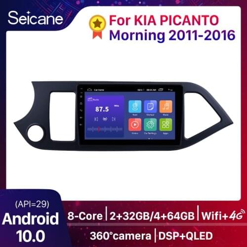 Seicane 2Din Android 10.0 9" Car Radio For 2011 2012 2013 2014 KIA PICANTO Morning GPS Multimedia Player Head Unit Wifi 4-Core