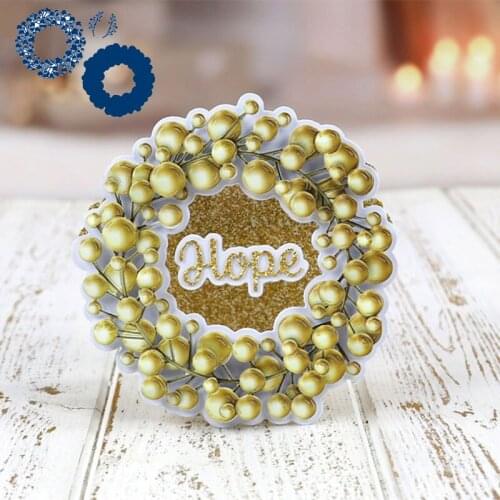 Sphere wreath Metal Cutting Dies Scrapbook Dariy Decoration Stencil Embossing Template DIY Greeting Card Handmade 2021 Stamps