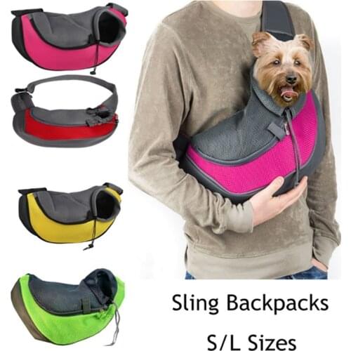 Pet Dog Cat Sling Carrier Breathable Travel Safe Shoulder Pouch Puppy Kitten Outdoor Single Comfort Travel Handbag