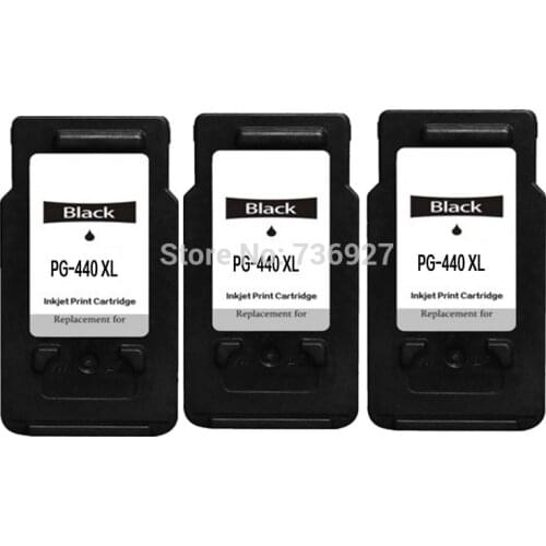 3 Black PG440 PG-440 PG 440XL compatible inkjet Cartridge For Canon PIXMA MG214 MG2240 MG3120 MG3240 MG3540 MG4240 printer