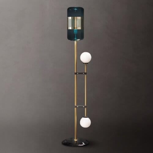 Modern Nordic retro copper floor lamp Jane European living room light luxury bedroom study floor lamp