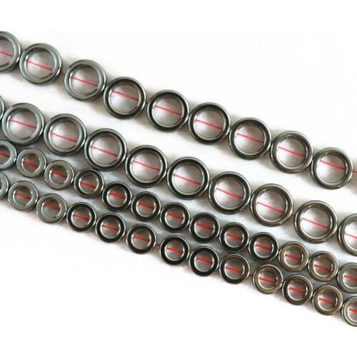 Special black hematite stone hot circle round shape 6mm 8mm 10mm 12mm loose beads making Jewelry B239