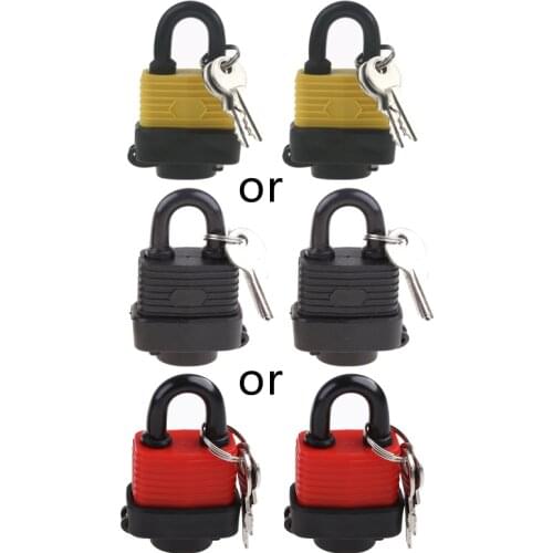 63HA Heavy Duty Metal Padlock with Key Padlock Outdoor for Sheds Storage Unit 2 Pack