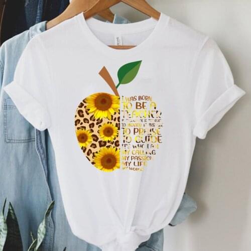 Harajuku Top Women T-shirt Casual Ladies Basic O-collar Fruit Love Print Short Sleeved Women T-shirt Girl,Drop Ship