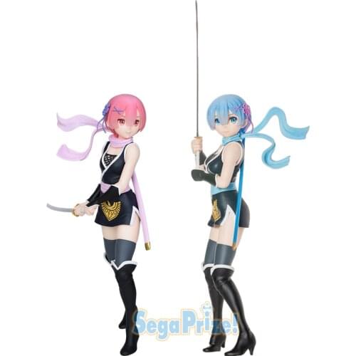 Tronzo Original Sega SPM Figure Re:Zero Starting Life in Another World Maid Ram Rem Ninja Ver PVC Action Figure Model Toys