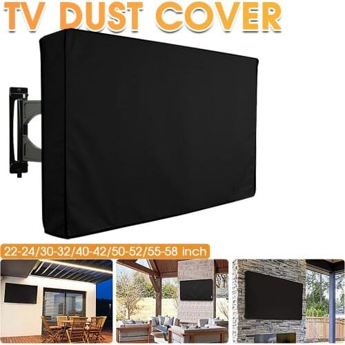 Waterproof Outdoor TV Cover 32" 43" 55 Inch Television Dustproof Cover Oxford Black Universal TV Protector Case TV 22 To 50 Inch