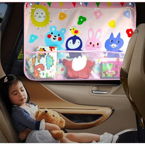 Retractable Car Curtain Sunshade Cover Cartoon Universal Side Window UV Protection for Kid Baby Children