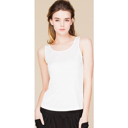 100% Pure Silk Womens Round Neck Sleeveless T-Shirts Vest Tank top HY119