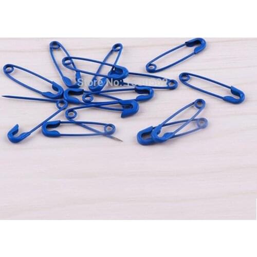 100pcs /lot Blue Color 19mm Multifunction Metal Safety Pin Label Pin For Garment sewing tool
