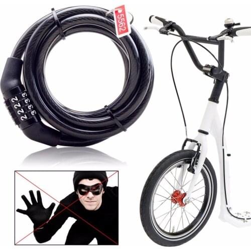 2018 Bicycle Lock Anti-Theft Security Code Combination Lock Strengthen Steel Universal Mountain Bike Cable Lock Multifunctional