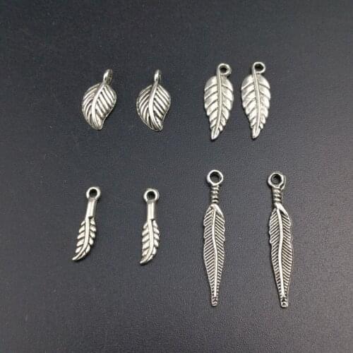 50 pieces/lot antique silver zinc alloy leaf Wrap Connector Jewelry DIY Components jewelry accessory Bracelet