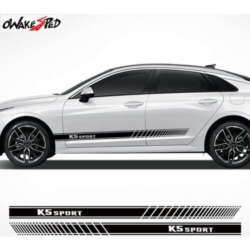 Car Door Sports Styling FOR Kia K5 Fashion Stripes Vinyl Decals Auto Body Side Skirt Decor Stickers Exterior Accessories