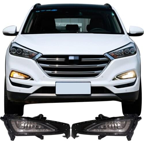 Car Led Daytime Running DRL for Hyundai Tucson 2015-17 Turn signal Acceriores styling Auto parts