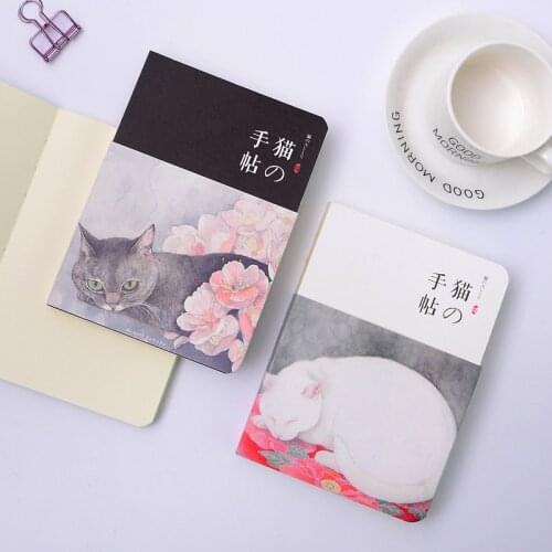 Creative Cat Cartoon Writing Notebook Diary Book Fresh Sketchbook Drawing Painting For Kids Office School Supplies Stationery