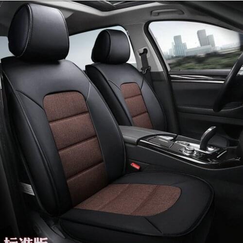 Car seat cover leather flax covers for car seats for bmw x1 X6 g30 mercedes AUDI A6L mazda cx 5 Kia K2 K3 K4 K5 pajero sport
