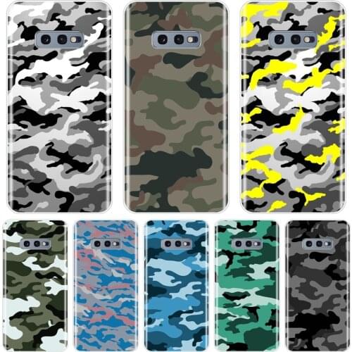 Phone Case For Samsung Galaxy Note 10 Pro Camouflage Military Soft Silicon Back Cover For Samsung Galaxy S10E S10 Plus 5G Case